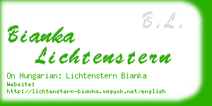 bianka lichtenstern business card